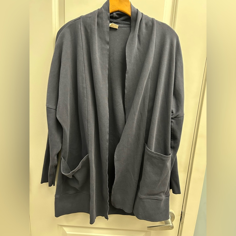 Pact Women's Slate Blue Open-Front Cardigan - Picture 6 of 10
